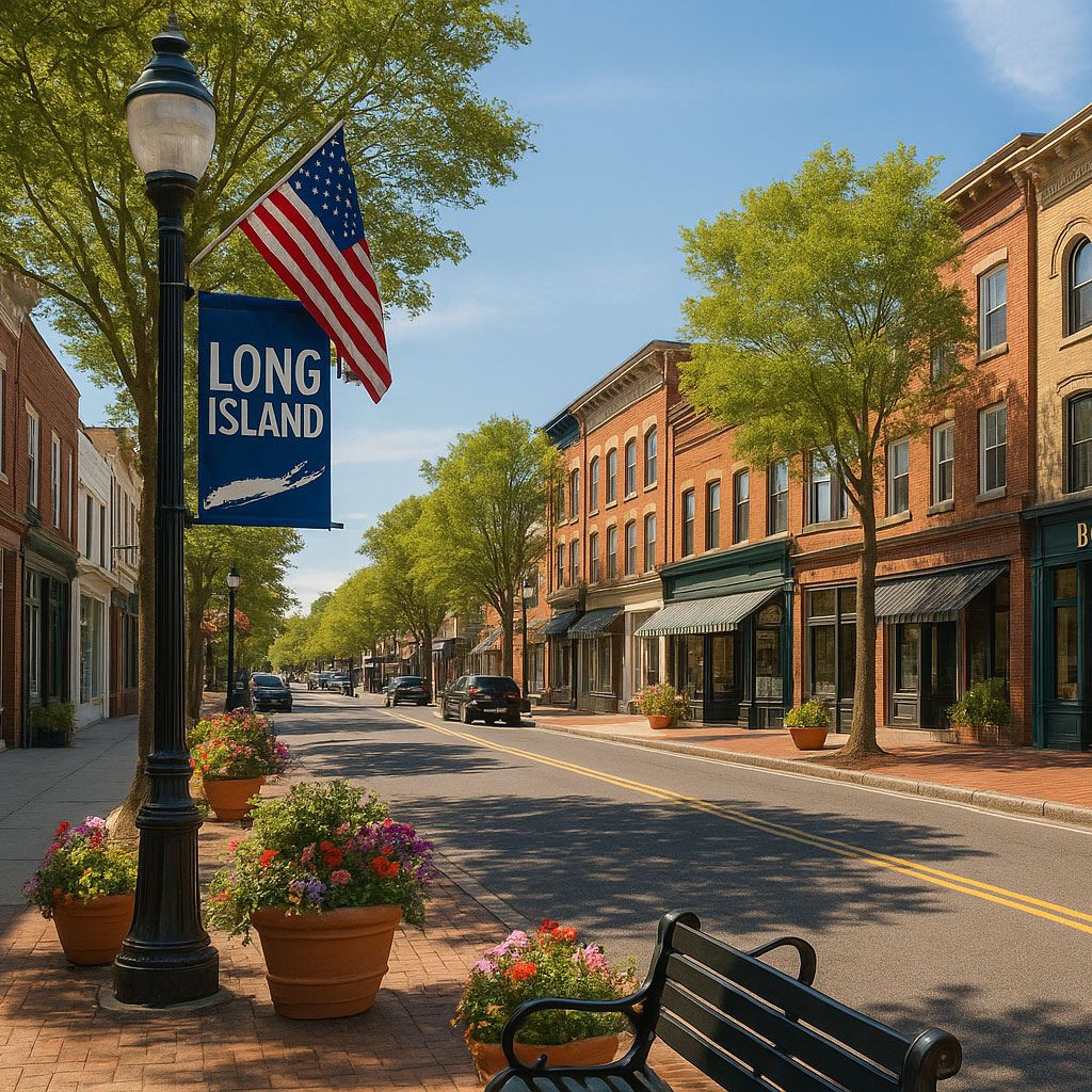 Biscotti near me in Riverhead, NY — coastal Long Island street view showing where to find The Biscotti Company locally.